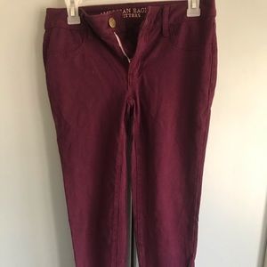 American Eagle wine jeggings